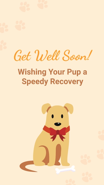 Free Get Well Soon Dog Gift Template Clipart to Edit Online