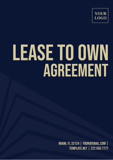 Free Lease to Own Agreement Template to Edit Online