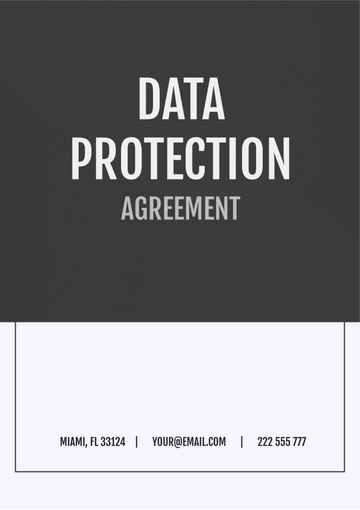 Free Data Protection Agreement Template to Edit Online
