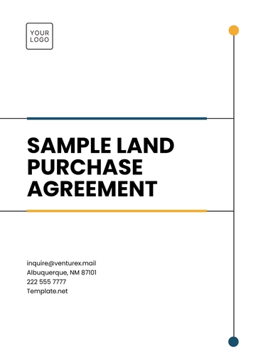 Free Sample Land Purchase Agreement Template to Edit Online