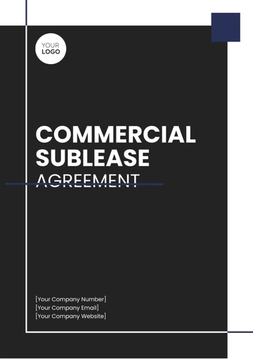 Free Commercial Sublease Agreement Template to Edit Online