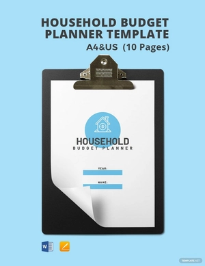 Sample Household Budget Planner Template