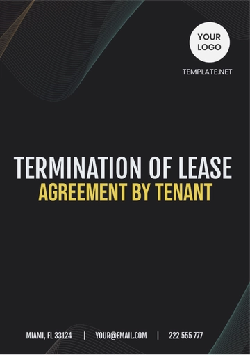 Free Termination Of Lease Agreement By Tenant Template to Edit Online