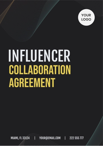 Free Influencer Collaboration Agreement Template to Edit Online