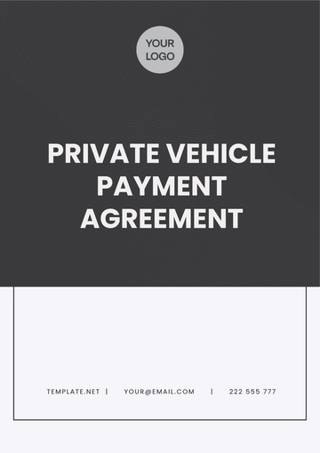 Free Private Vehicle Payment Agreement Template to Edit Online