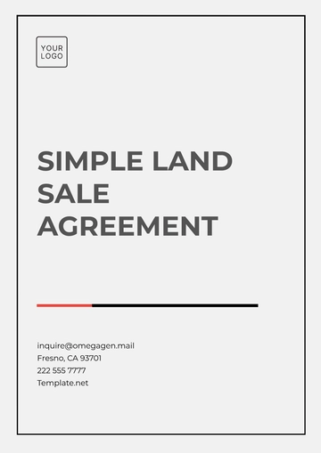 Free Simple Land Sale Agreement Template to Edit Online