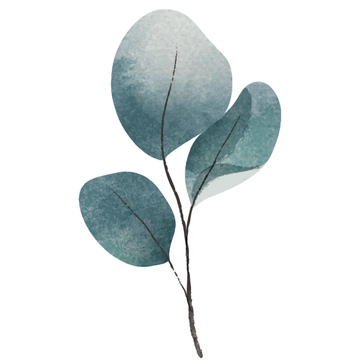 Free Blue Green Watercolor Leaves Clipart to Edit Online