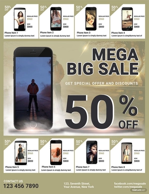 Mega Sale Flyer Template
