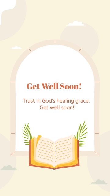 Free Get Well Soon Christian Card Template to Edit Online