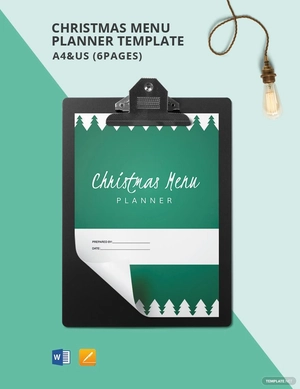 Christmas Menu Planner Template