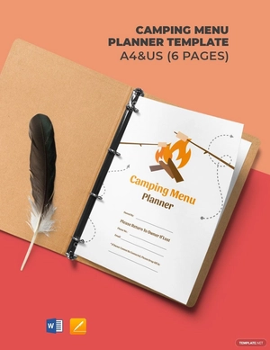 Camping Menu Planner Template