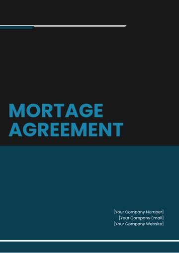 Free Mortgage Agreement Template to Edit Online