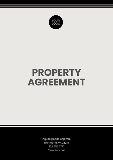 Free Property Agreement Template to Edit Online