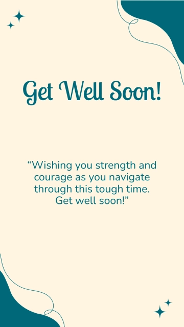 Free Get Well Soon Inspirational Quote Template to Edit Online