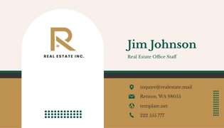 Free Real Estate Office Staff Business Card Template