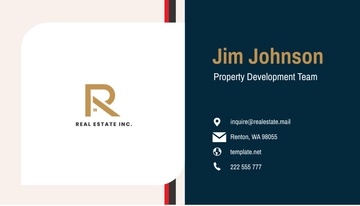 Free Property Development Team Business Card Template to Edit Online