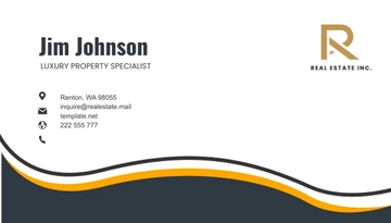 Free Luxury Property Specialist Business Card Template to Edit Online