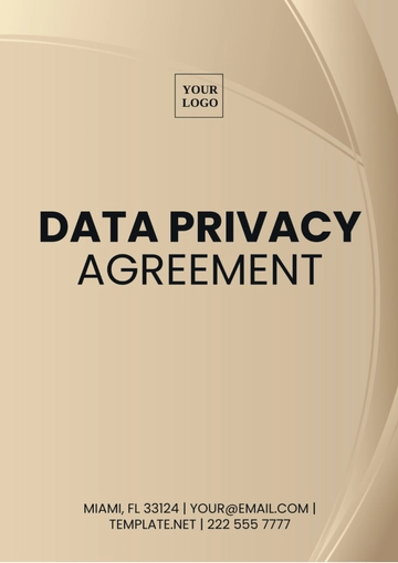 Free Data Privacy Agreement Template to Edit Online