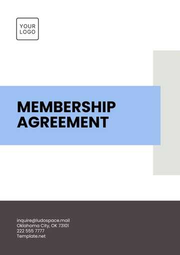 Free Membership Agreement Template to Edit Online