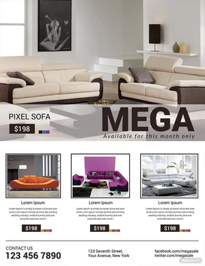 Sofa Mega Sale Flyer Template Sofa Mega Sale Flyer Template