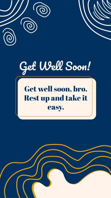Free Get Well Soon Brother Quote Template to Edit Online