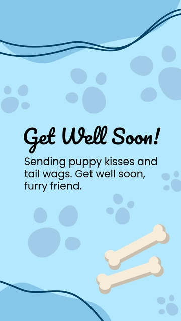 Free Get Well Soon Puppy Card Template to Edit Online
