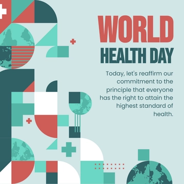 Free World Health Day Linkedin Post Template to Edit Online