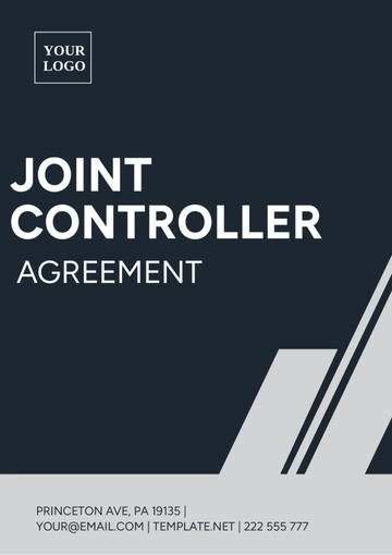 Free Joint Controller Agreement Template to Edit Online