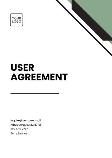 Free User Agreement Template to Edit Online