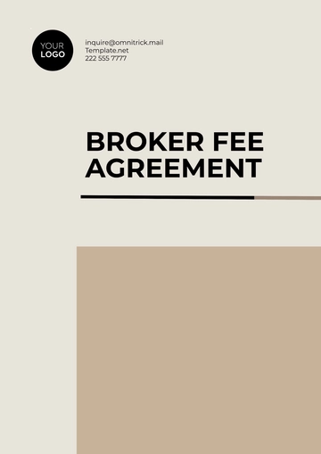 Free Broker Fee Agreement Template to Edit Online Free Broker Fee Agreement Template to Edit Online