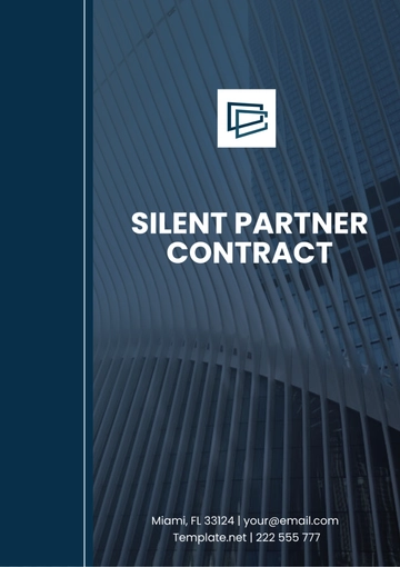 Free Silent Partner Contract Template to Edit Online