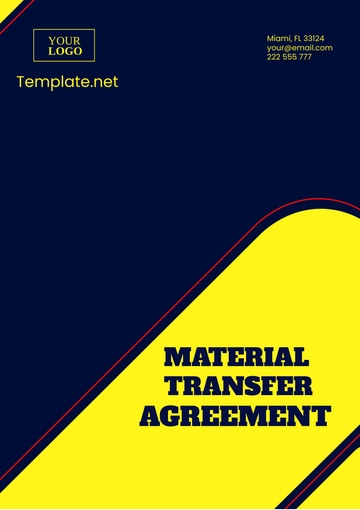 Free Material Transfer Agreement Template to Edit Online
