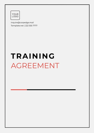 Free Training Agreement Template to Edit Online