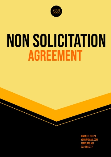 Free Non Solicitation Agreement Template to Edit Online