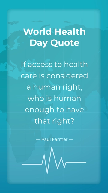 Free World Health Day Quote Template to Edit Online