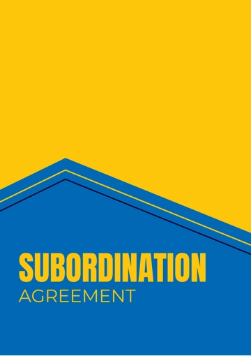 Free Subordination Agreement Template to Edit Online Free Subordination Agreement Template to Edit Online