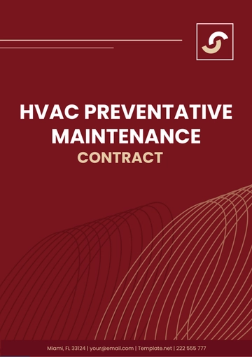 Free HVAC Preventative Maintenance Contract Template to Edit Online
