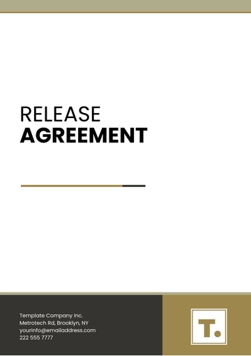 Free Release Agreement Template to Edit Online