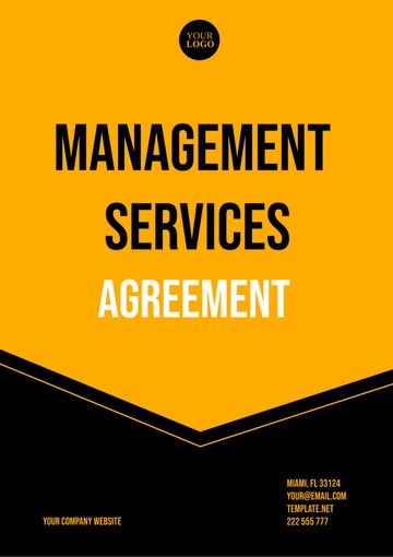 Free Management Services Agreement Template to Edit Online