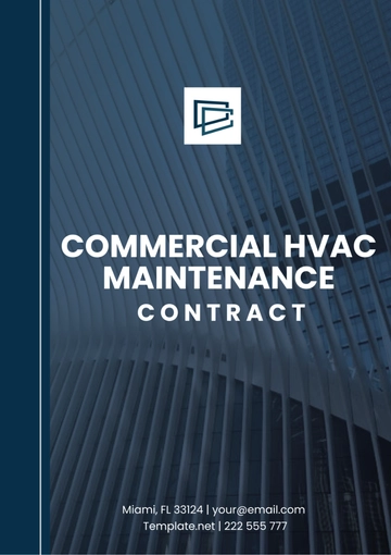 Free Commercial Hvac Maintenance Contract Template to Edit Online