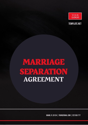Free Marriage Separation Agreement Template to Edit Online