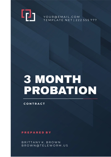 Free 3 Month Probation Contract Template to Edit Online