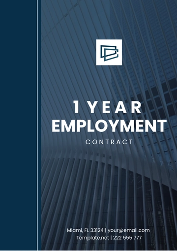 Free 1 Year Employment Contract Template to Edit Online