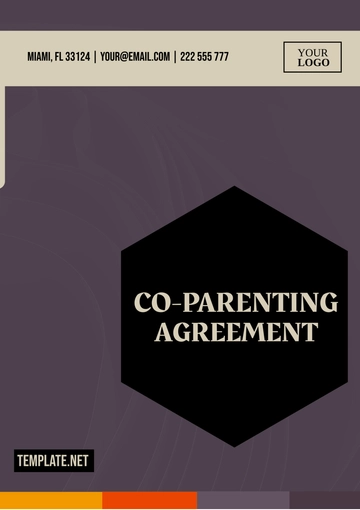 Free Co Parenting Agreement Template to Edit Online