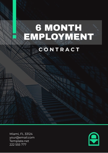 Free 6 month employment contract Template to Edit Online