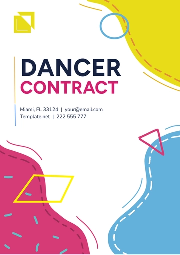 Free Dancer Contract Template to Edit Online