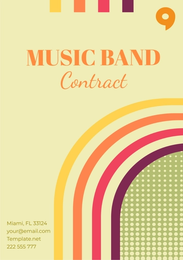 Free Music Band Contract Template to Edit Online