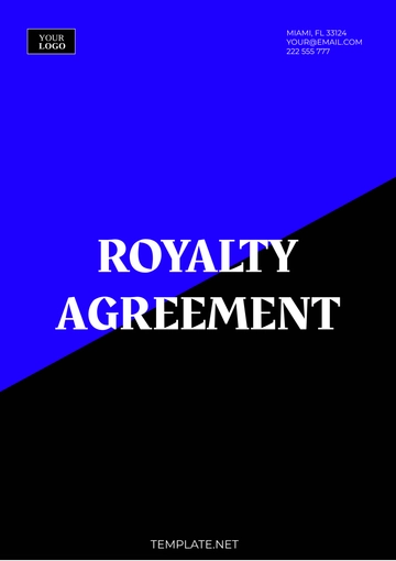 Free Royalty Agreement Template to Edit Online