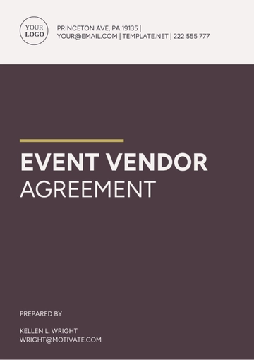 Free Event Vendor Agreement Template  to Edit Online