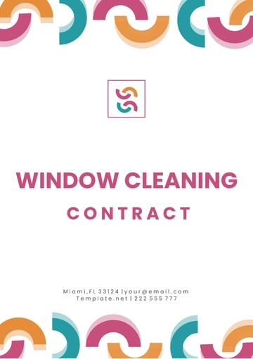 Free Window Cleaning Contract Template to Edit Online